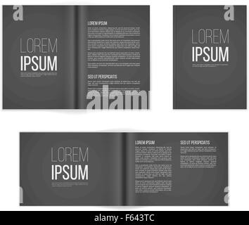 a4 dark templates Stock Vector