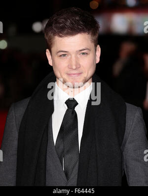 Jan 05, 2015 - London, England, UK - Taron Egerton attending Testament Of Youth UK Premiere at Empire Leicester Square Stock Photo