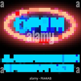Neon font set Stock Vector
