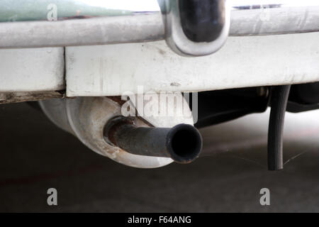 Seat 800, made in Spain under Fiat license. Tailpipe. Stock Photo