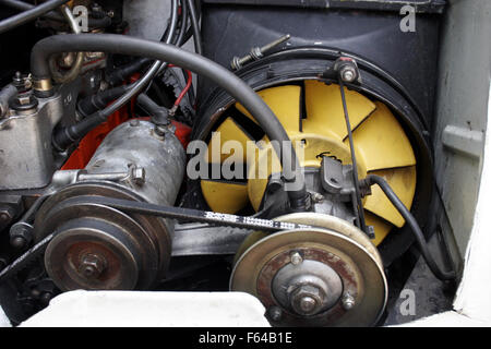 Seat 800, made in Spain under Fiat license. Motor. Stock Photo