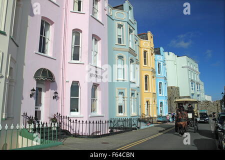 Panorama Hotel, Esplanade and Imperial Hotel, Tenby, Pembrokeshire, Dyfed, Wales, Great Britain, United Kingdom UK, Europe Stock Photo