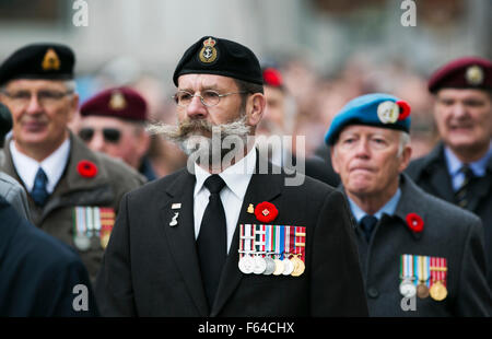 Ottawa, Canada. 11th Nov, 2015. People take part in Remembrance Day ceremonies at the National War Memorial in Ottawa, Canada, Nov. 11, 2015. Credit:  Chris Roussakis/Xinhua/Alamy Live News Stock Photo
