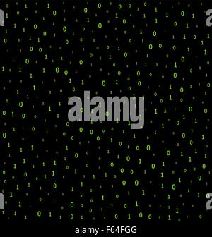Seamless green binary virtual code Stock Vector