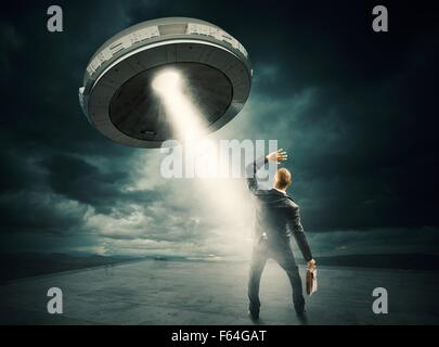 UFO space shuttle Stock Photo