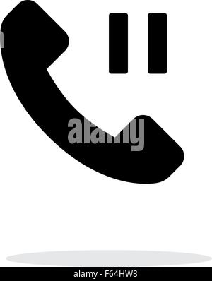 Phone call pause simple icon on white background. Stock Vector