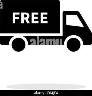 Free shipping simple icon on white background. Stock Vector