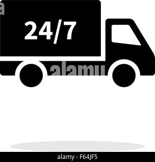 Hour shipping simple icon on white background. Stock Vector