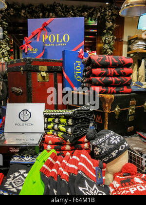 Ralph Lauren Polo Retail Store Interior, Fifth Avenue, NYC, USA Stock Photo