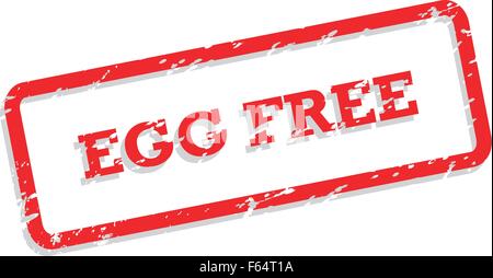 Red rubber stamp vector for egg free food concept Stock Vector