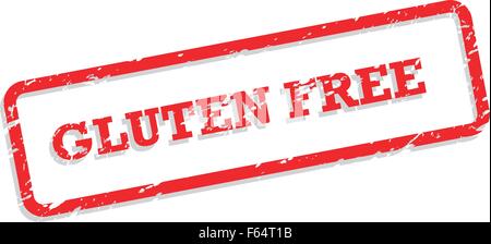 Red rubber stamp vector for gluten free food concept Stock Vector