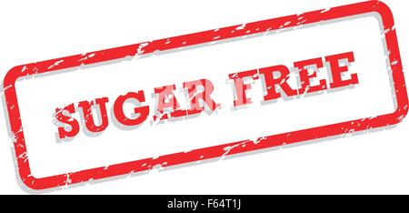 Red rubber stamp vector for sugar free food concept Stock Vector