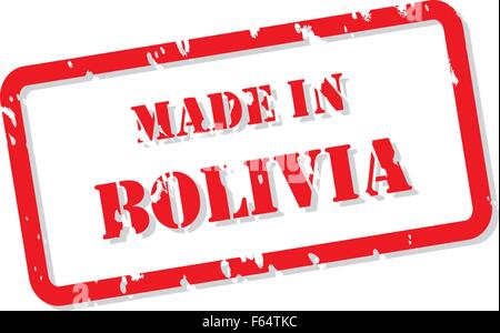 Red rubber stamp vector of Made In Bolivia Stock Vector