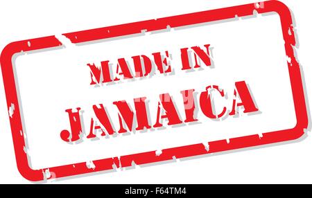 Red rubber stamp vector of Made In Jamaica Stock Vector