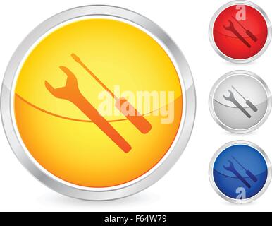 tools buttons set on a white background. Vector illustration. Stock Vector