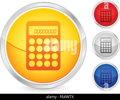 calculator buttons set on a white background. Vector illustration. Stock Vector