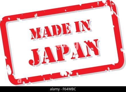 Red rubber stamp vector of Made In Japan Stock Vector