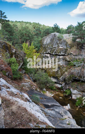 Views of the river Eresma on its course through Boca del Asno, Segovia Province, Spain Stock Photo