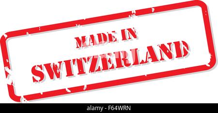 Red rubber stamp vector of Made In Switzerland Stock Vector