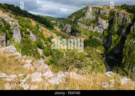 Cheddar Gorge in Cheddar, Somerset, England, UK Stock Photo