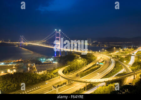 Ching Ma Bridge in Hong Kong Stock Photo