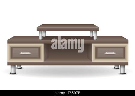 tv table furniture vector illustration isolated on white background Stock Vector
