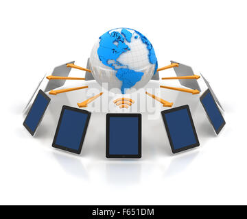 Network and internet communication technology in data center server ...