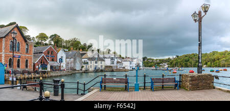 Harbour parade of Fowey, Cornwall, England, UK Stock Photo