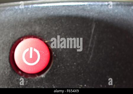 red remote control power off button Stock Photo