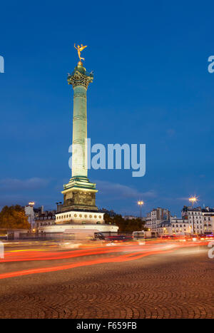Liberty column, Bastille square, Paris, Ile-de-france, France Stock Photo