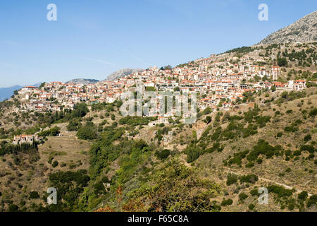 Greece, Delphi Landscape Stock Photo