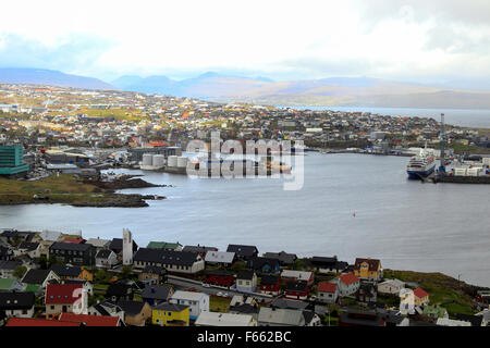 Panoramic view over Tórshavn Faroe Islands Stock Photo