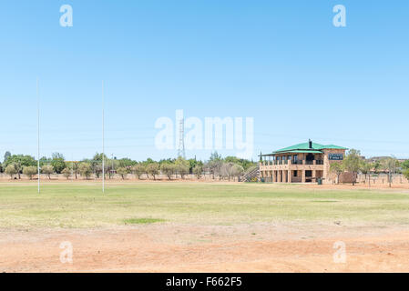 BLOEMFONTEIN, SOUTH AFRICA, NOVEMBER 12, 2015: Sport center of the Jim Fouche Secondary School in Gardenia Park, a suburb of Blo Stock Photo