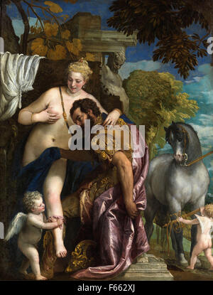 Paolo Veronese - Mars and Venus United by Love Stock Photo