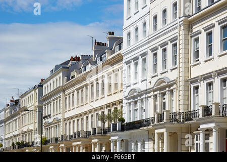 White houses facades in London, English architecture Stock Photo