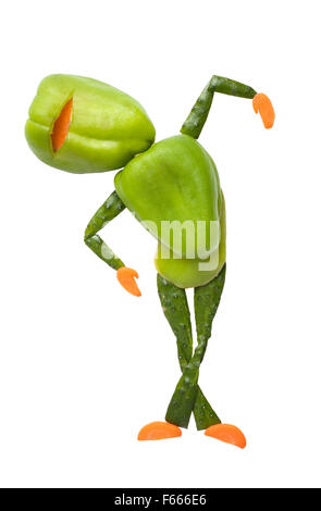 Green ninja made of pepper Stock Photo