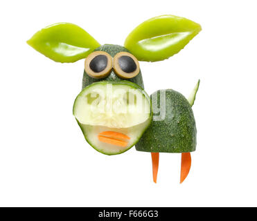 Funny pig made of vegetables Stock Photo