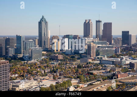 Aerial Photograph of Atlanta, Georgia USA taken on 11/10/2015 Stock Photo