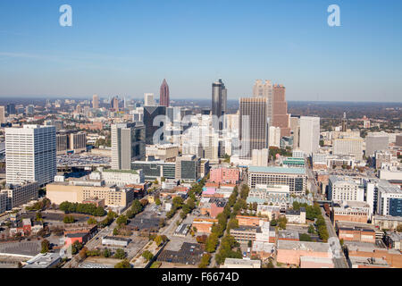 Aerial Photograph of Atlanta, Georgia USA taken on 11/10/2015 Stock Photo