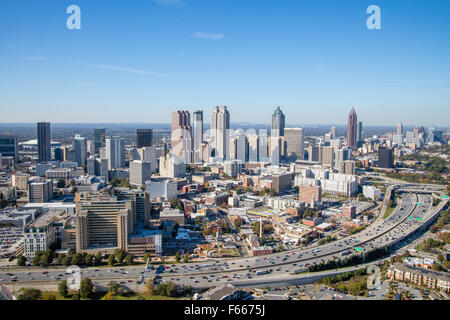Aerial Photograph of Atlanta, Georgia USA taken on 11/10/2015 Stock Photo