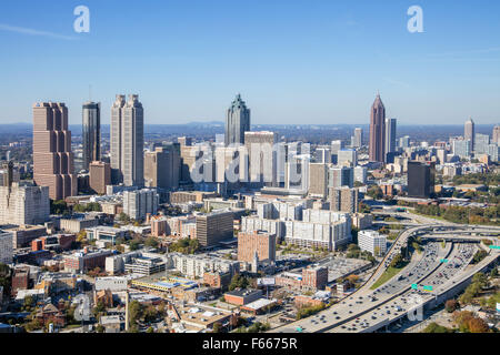 Aerial Photograph of Atlanta, Georgia USA taken on 11/10/2015 Stock Photo