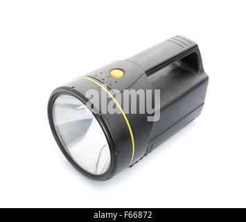 Handy flashlight isolated on white Stock Photo