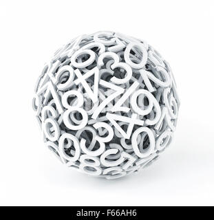 Random numbers forming a sphere Stock Photo - Alamy