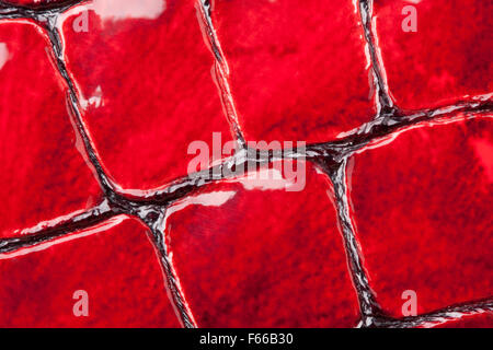 Red artificial leather Stock Photo
