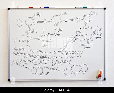 Chemistry science formulas Stock Photo