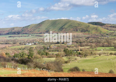 The Lawley from the Long Mynd, Shropshire, England, UK Stock Photo