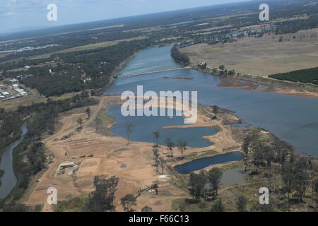 Aerial photo taken from the airplane flying to Bundaberg, Queensland, Australia Stock Photo