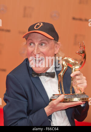 Berlin, Germany. 12th Nov, 2015. Comedian Otto Waalkes receives the Bambi award in the 'Comedy' category in Berlin, Germany, 12 November 2015. © dpa picture alliance/Alamy Live News Stock Photo