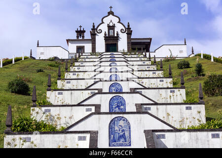 The Marian sanctuary of Nossa Senhora da Paz,  Our Lady Of Peace Chapel at Vila Franca Do Campo, São Miguel, Azores, Portugal Stock Photo