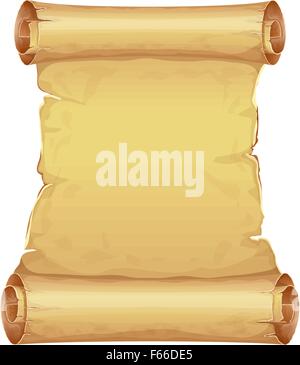 Big golden scroll of parchment Stock Vector